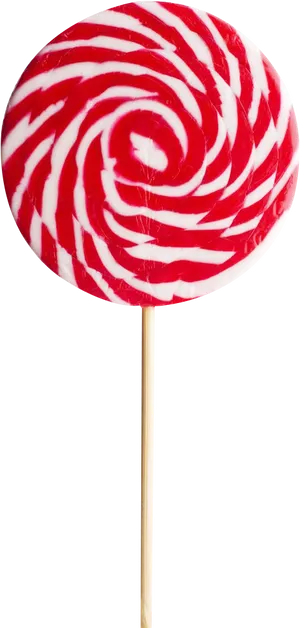 Redand White Swirl Lollipop PNG