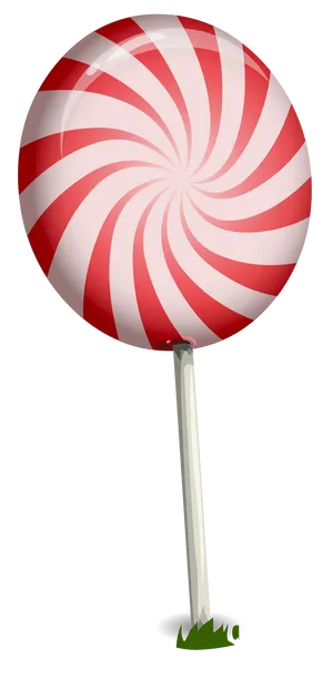 Redand White Swirl Lollipop PNG image