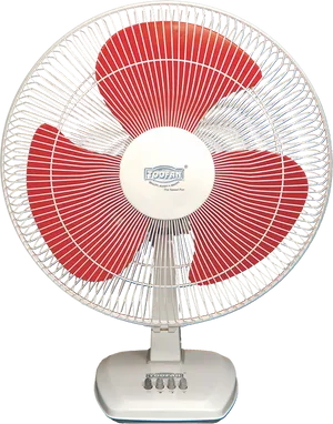 Redand White Table Fan