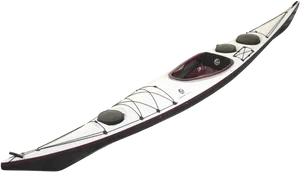 Redand White Touring Kayak PNG image