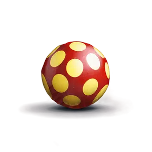 Redand Yellow Dice Ball PNG image