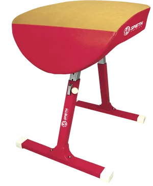 Redand Yellow Gymnastics Pommel Horse PNG image