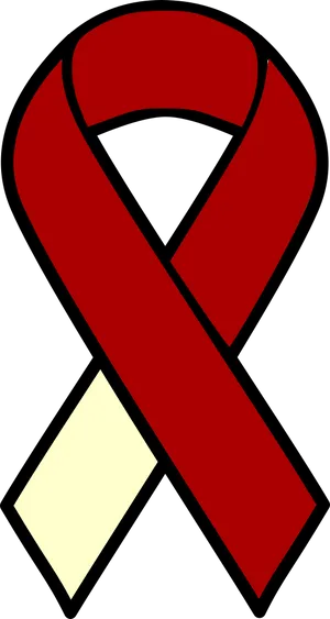 Redand Yellow Ribbon Cancer Awareness PNG image