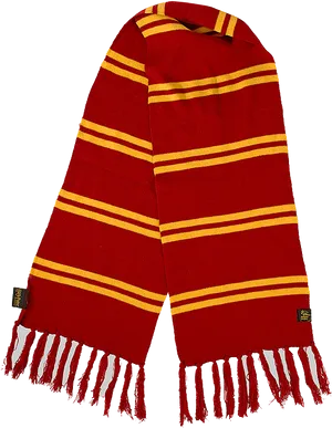 Redand Yellow Striped Scarf PNG