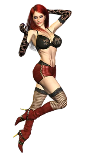 Redhead Animated Character Pose