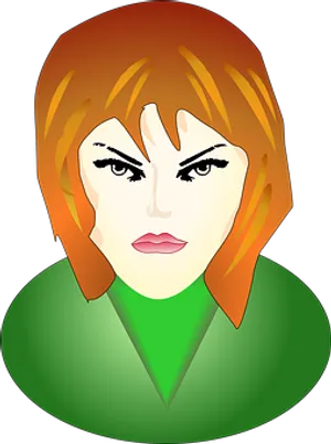 Redhead Cartoon Portrait