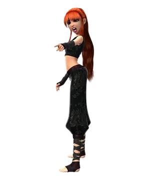 Redheaded3 D Character Pointing