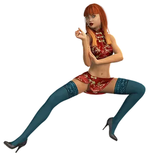Redheaded3 D Character Pose