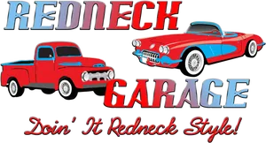 Redneck Garage Style Banner PNG