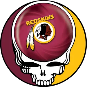 Redskins Logo Skull Graphic PNG image