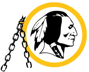 Redskins Logowith Broken Chain PNG image