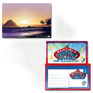 Redubble Postcards Collection PNG Hff PNG