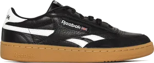 Reebok Classic Leather Sneaker Black White PNG image