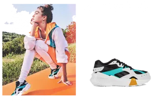 Reebok Lifestyle Appareland Footwear Collage PNG image
