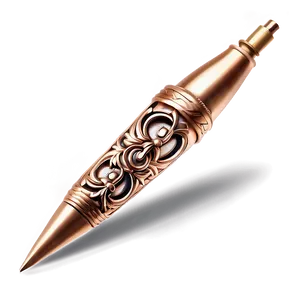 Refined Bronze Pen PNG 06252024