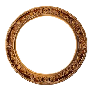 Refined Gold Circle Frame Png Ash64 PNG image