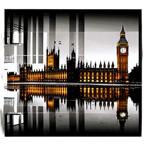 Reflection Of Big Ben PNG Kny33