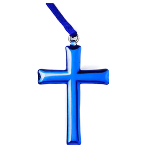 Reflective Blue Cross PNG 59