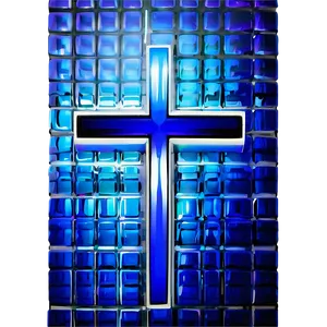 Reflective Blue Cross PNG Qup46 PNG