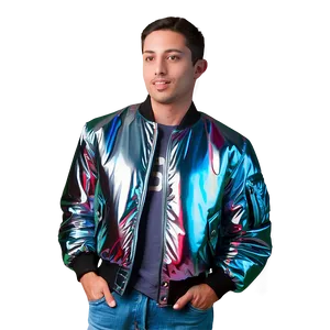 Reflective Bomber Jacket Night PNG Iyp