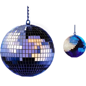 Reflective Disco Balls Party Decoration PNG image