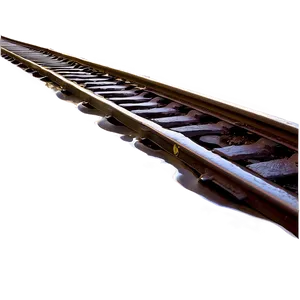 Reflective Rainy Railroad Tracks PNG 06122024 PNG