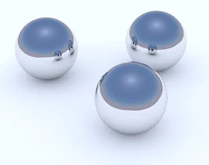Reflective Spheres3 D Rendering PNG image