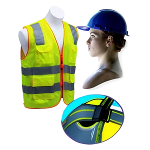 Reflective Striped Safety Vest PNG Jpe78 PNG