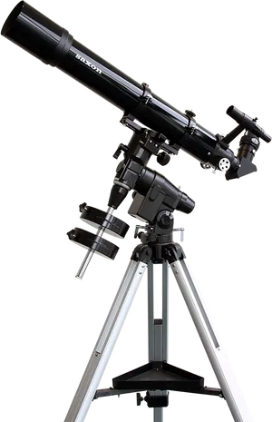 Reflective Telescopeon Tripod Stand PNG image