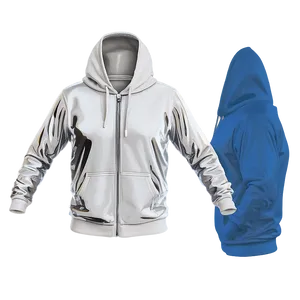 Reflective Zip Up Hoodie PNG Lab