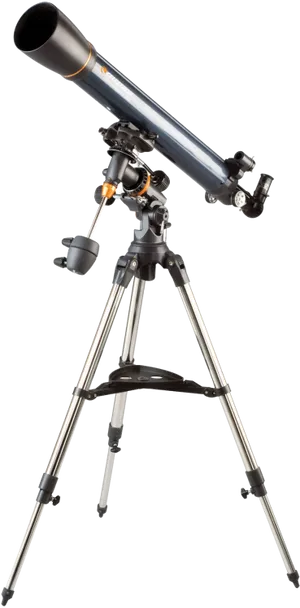 Refractor Telescopeon Tripod PNG image