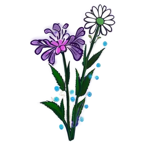 Refreshing Cute Flowers PNG Ruw PNG
