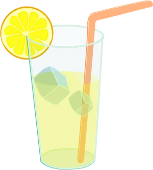 Refreshing Lemonade Glass Illustration PNG image
