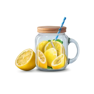 Refreshing Lemonade Jar Png 05252024 PNG image