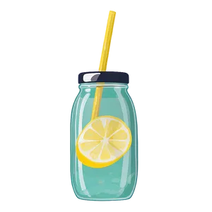 Refreshing Lemonade Jar PNG Bmj42