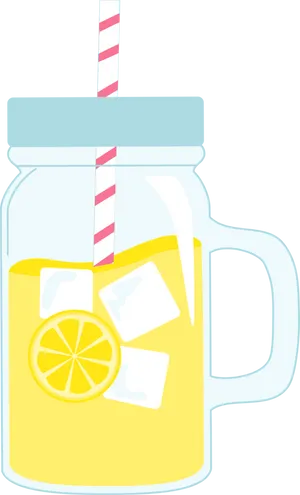 Refreshing Lemonade Mason Jar PNG image