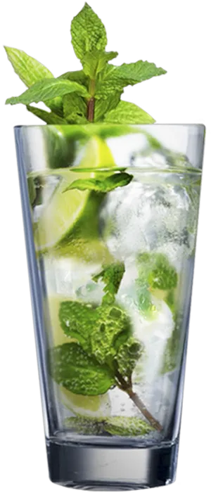 Refreshing Mojito Cocktail Glass PNG image