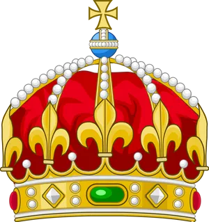 Regal Crown Illustration PNG