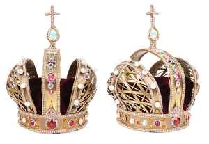 Regal Crowns Jeweledand Ornate PNG image