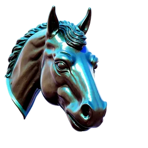 Regal Horse Head Statue PNG Xjf