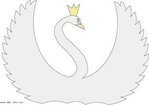 Regal Swan Illustration PNG image