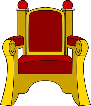 Regal Throne Illustration PNG