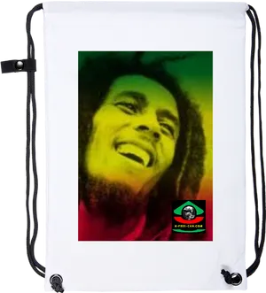 Reggae Legend Drawstring Bag PNG image