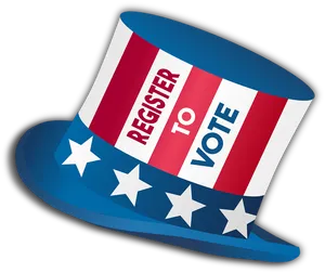 Registerto Vote Top Hat PNG image