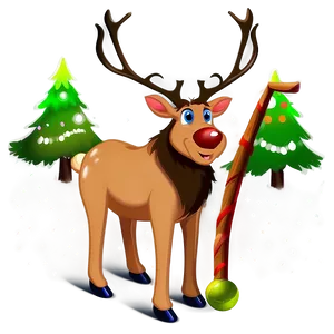 Reindeer Cartoon Png 05032024 PNG image