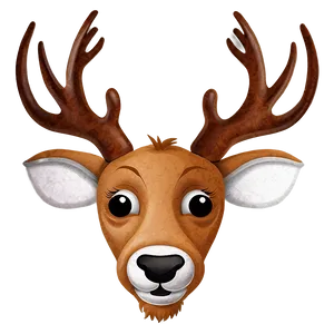 Reindeer Face Design Png 06282024 PNG image