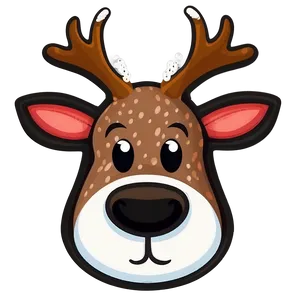 Reindeer Face Design Png 06282024 PNG image