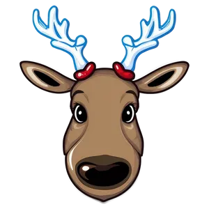 Reindeer Face Graphic Png 06282024 PNG image