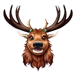 Reindeer Face PNG Ggj45