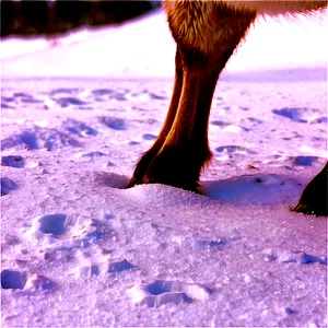 Reindeer Footprints In Snow PNG 78 PNG